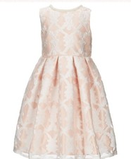 Jayne Copeland Little Girl's Decorative Lace Overlay Fanciful Dress-Size-6X