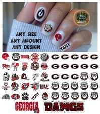 Georgia Bulldogs Waterslide Nail Decals Set Of 50 Instructions  Bonus