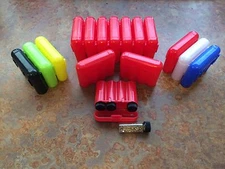 4 Glass 1 oz Gold Vials & Red Carry Case Storage Panning Mining Prospecting