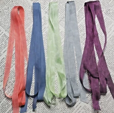 Vintage Seam Binding 10 Yd Bundle 5 Different Colors Sewing Trim Gift Wrap L10