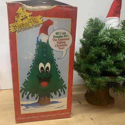 Vintage 1996 Gemmy Douglas Fir The Talking Tree Animated Singing Christmas Tree - Afbeelding 1 van 8