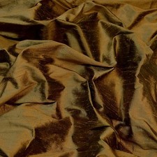 Iridescent Sepia Dupioni 100 Silk Fabric, 54" Wide, By The Yard S-278