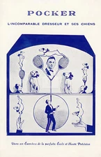 Circus Dog Acts 3 Pocker Vintage Postcard COPY