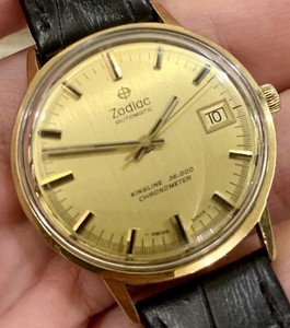 Authentic ✅ ZODIAC Kingline - Gold Plated - Automatic - Rare SWISS Watch - COLLECTOR'S ✅