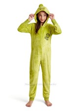 The Grinch One Piece Pajamas Union Suit Size 6-16 XL Girls Christmas Costume Kid