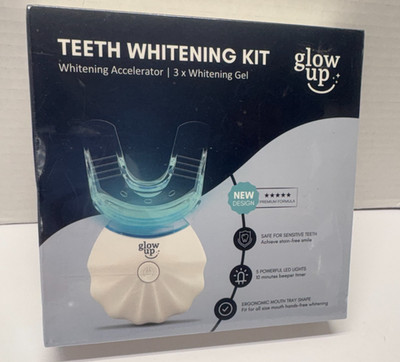 Glow Up Teeth Whitening Kit with UV Light NEW