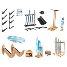 Uimoso Surfboard Wall Rack with 1/3/4/5 Tiers for Horizontal or Vertical Storage
