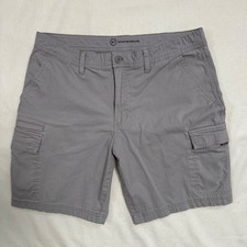 Weatherproof Cargo Shorts Cotton Stretch Ripstop Utility Casual Grey 36