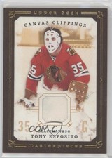 2008 Upper Deck Masterpieces Canvas Clippings Brown Border Tony Esposito HOF f7p