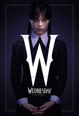 Wednesday Season 2 Poster 13x19   Jenna Ortega Netflix Goth Art Print