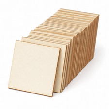 Unfinished Wood Squares Bulk Craft SETS Birch Square Wood Blanks Multiple Sizes