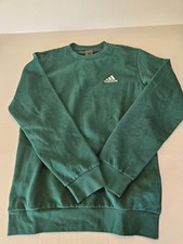 adidas Men's Essentials Fleece Sweatshirt Collegiate Green Small IJ8893 NWT