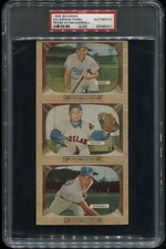 1955 Bowman Salesman Sample Panel ~Pee Wee Reese/Early Wynn/Darnell~ PSA *POP 3*