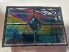 Vintage Stained Glass Jewelry Box - Iridescent Tiffany Style - Beveled 6"x4"x 2"