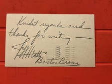 Jeff Heath 🔥🔥MLB Debut: 1936 Cleveland Indians🔥🔥Auto Postcard 🔥🔥🔥