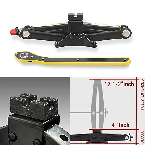 Tire Changing Kit with Scissor Jack & Cross-Wrench for Audi Q5, SQ5 Vehicles Foto 2 de 4