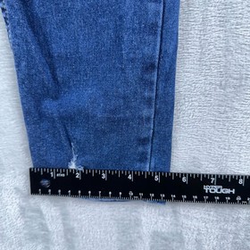 Nuon Rodeo Crop Jeans Distressed Medium Wash Mid Rise Women's Blue Size W34