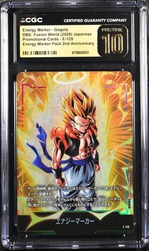 ✨✨ CGC PRISTINE 10 Energy Marker - Gogeta Promotional 2nd Anniversary E-129