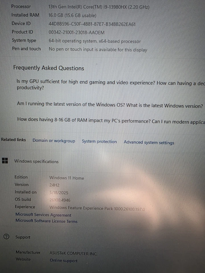 ASUS Gaming Laptop - Image 2 of 4