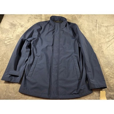 Dockers Smart 360 Flex Jacket Mens Medium Navy Blue Water Resistant Stretch NWT