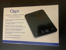 NEW Ozeri Touch Digital Kitchen Scale 12 lbs Tempered Glass (Black)