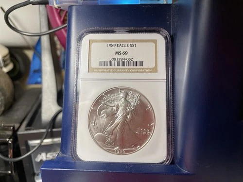 1989 American Silver Eagle Dollar Coin NGC Certified MS69