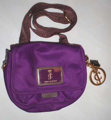 JUICY COURTURE Weekend Warrior Millie Small Crossbody Bag Violet Purple w Charms