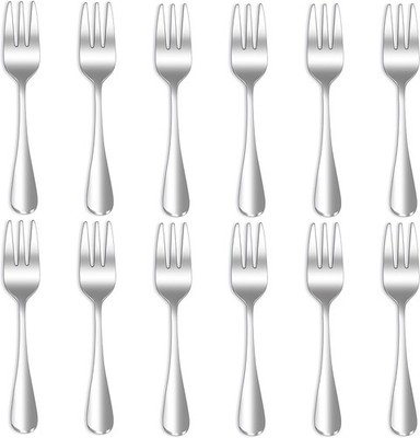 12 Stück 14.5cm Kuchengabel,Dessertgabeln,Fruchtgabel,Edelstahl Set