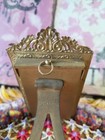 Antique Vintage French Ormolu Brass Small Picture Photo Frame Easel Tabletop  — photo 3