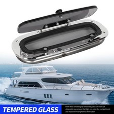 1-Boat Porthole Window 345x150mm / 13.58x6in Internal Opening UV Proof Stainless