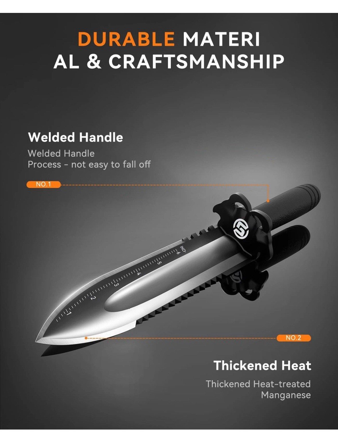 Shovel Double Serrated Edge Digger Trowel Carrying Sheath