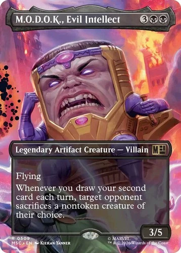 1x M.O.D.O.K., Evil Intellect - Foil - Borderless MTG - Commander: Marvel Super