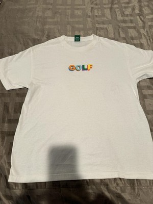 Golf Wang Shirt Mens Large White Multicolor GOLF Logo Tee Skate Streetwear
