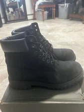 Timberland Premium 6-Inch TB010073001 Combat Boot Men's Black Leather Waterproof