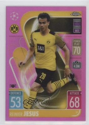 2021 Chrome Match Attax UEFA Champions League Pink Refractor 12/199 Reinier 6l7