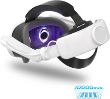 Head Strap for Meta Quest 3/3S with 10000mAh Rechargeable Battery, White
