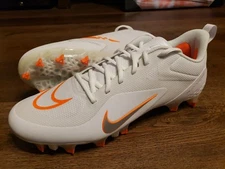 Size 12 Nike Alpha Huarache 8 Pro Lacrosse Cleats White/Orange CW4446-102 