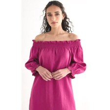 Alice + Olivia Silk Off-Shoulder Date Night Feminine Dress Pink, Size M (US 6–8)