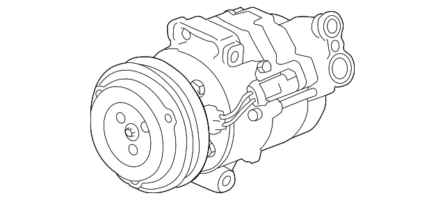 Compressor de ar condicionado genuíno GM 42783843 - Imagem 4 de 4