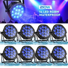 8x 210W LED IP65 Waterproof Par Light RGBW DMX Stage DJ Outdoor Lighting Light