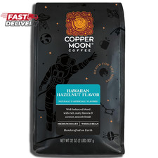 Copper Moon Medium Roast Whole Bean Coffee, Hawaiian Hazelnut Blend, 2 Lb 14.48 per pound