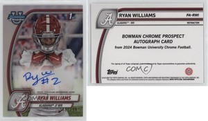 2024 Bowman U Chrome Prospect Refractor /299 Ryan Williams #PA-RWI Auto