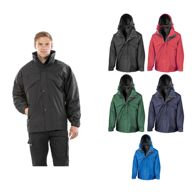 Result 3-in-1 Zip and Clip Jacke R068X - Doppelnähte getapte Nähte
