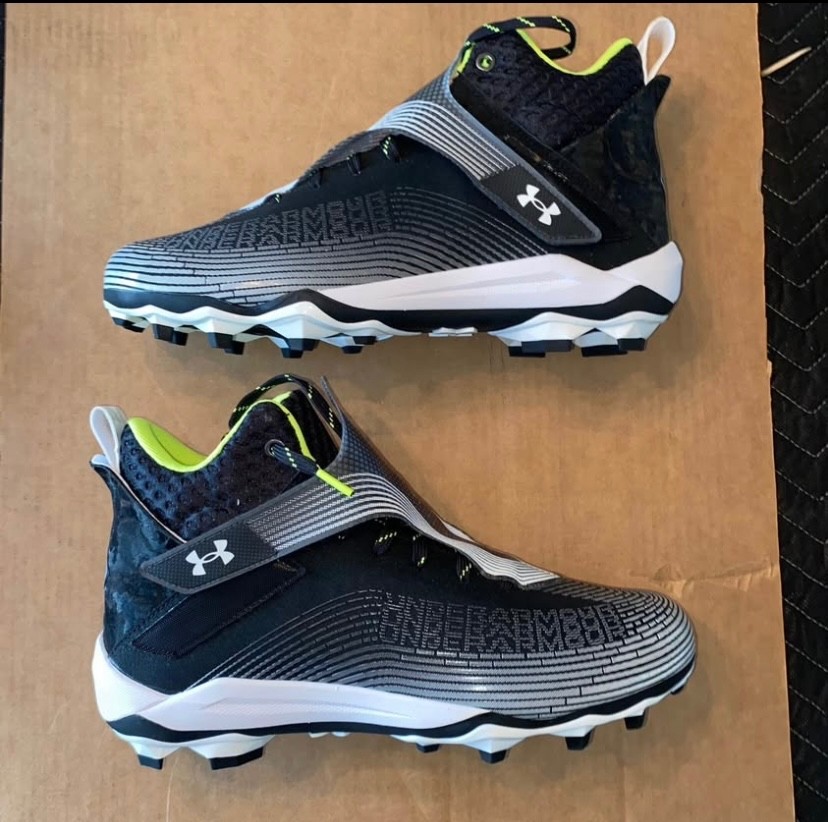 Under Armour Hammer MC Football Cleats Shoes Size 18 3021193 Under Armour Hammer Mc Football Shoe Black/White  main image 4