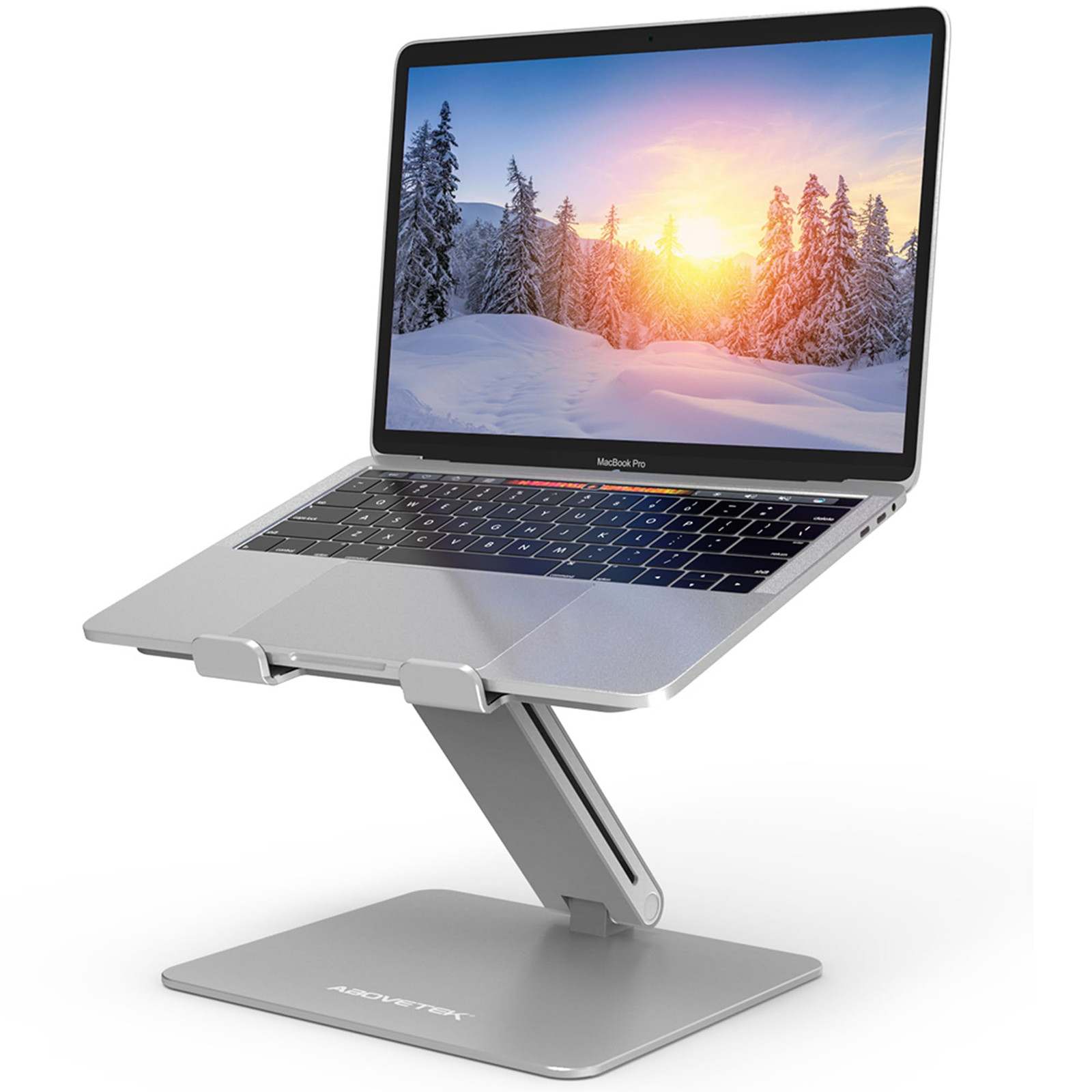 Adjustable Aluminum Laptop Stand for Ergonomic Portable Computer Setup-image