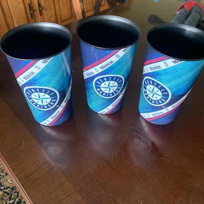 #ad #ad Seattle MARINERS 3 Plastic Cups 32oz T Mobile Park $15.12