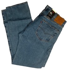 Levis 501 Original Fit Mens Jeans Straight Leg Button Fly 38x34Cotton Light Wash