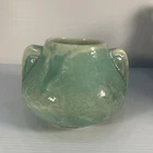 Vintage Pottery Vase Green Glaze Beautiful Handles 5” Hull?