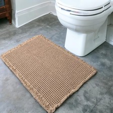 Waffle Bath Mat, Super Absorbent Non-Slip Bath Mats for Bathroom Floor, Machi...