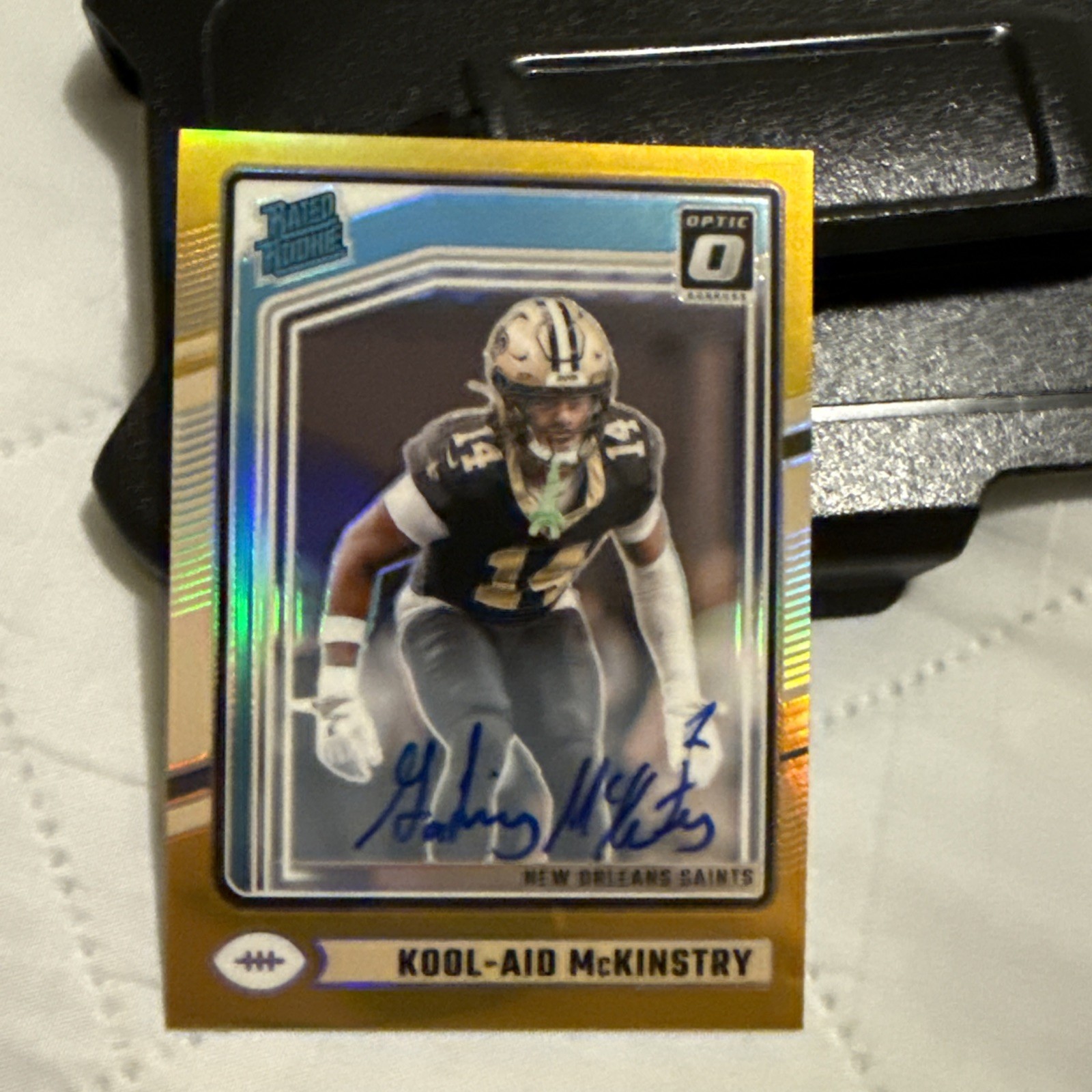 2024 Panini Donruss Optic Rated RC Gold Prizm AUTO SP #1/10 Kool-Aid McKinstry